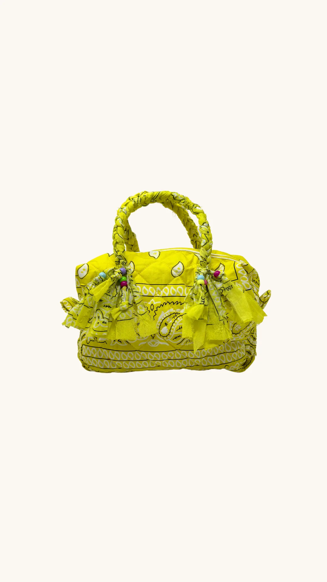 Bandana yellow quilted vanity