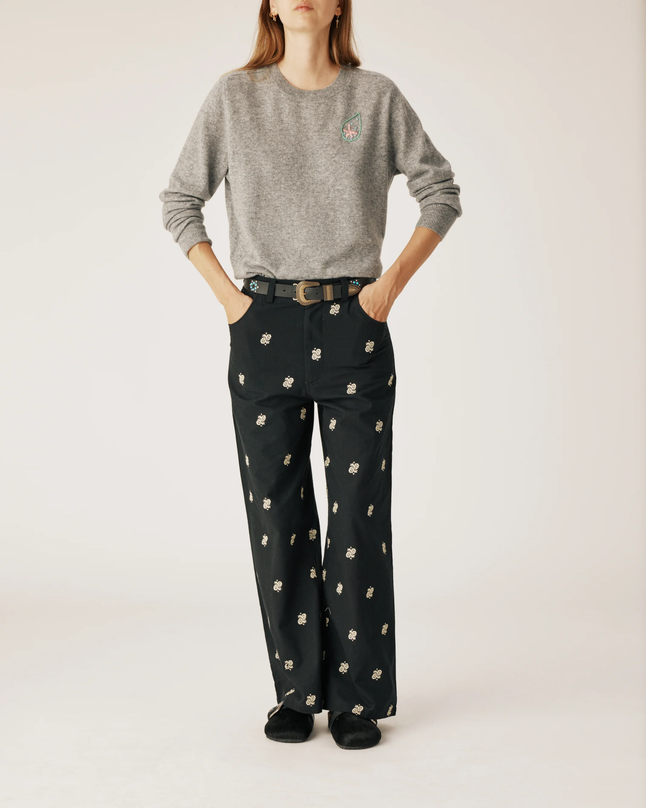Black Paisley Pants - Image 3