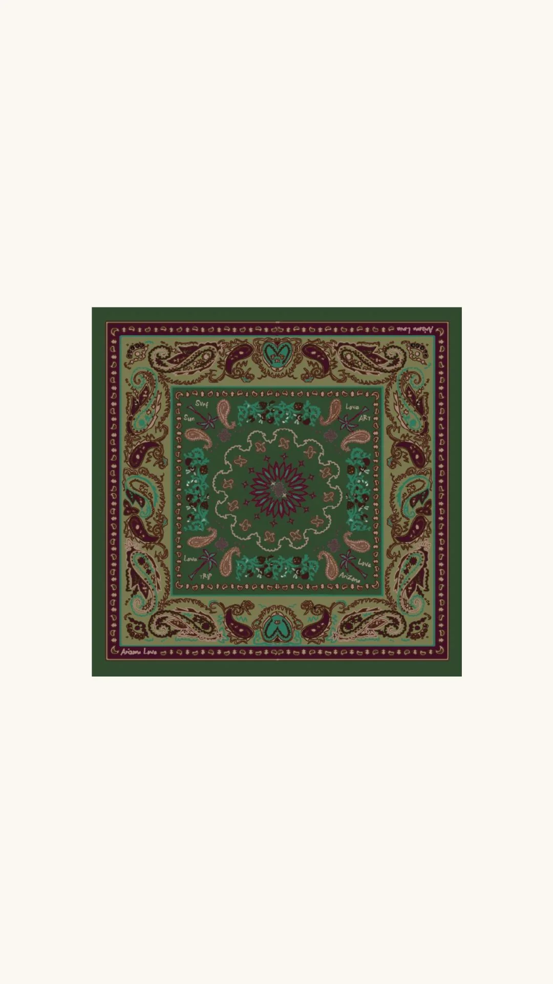 Boho green scarf - Image 2