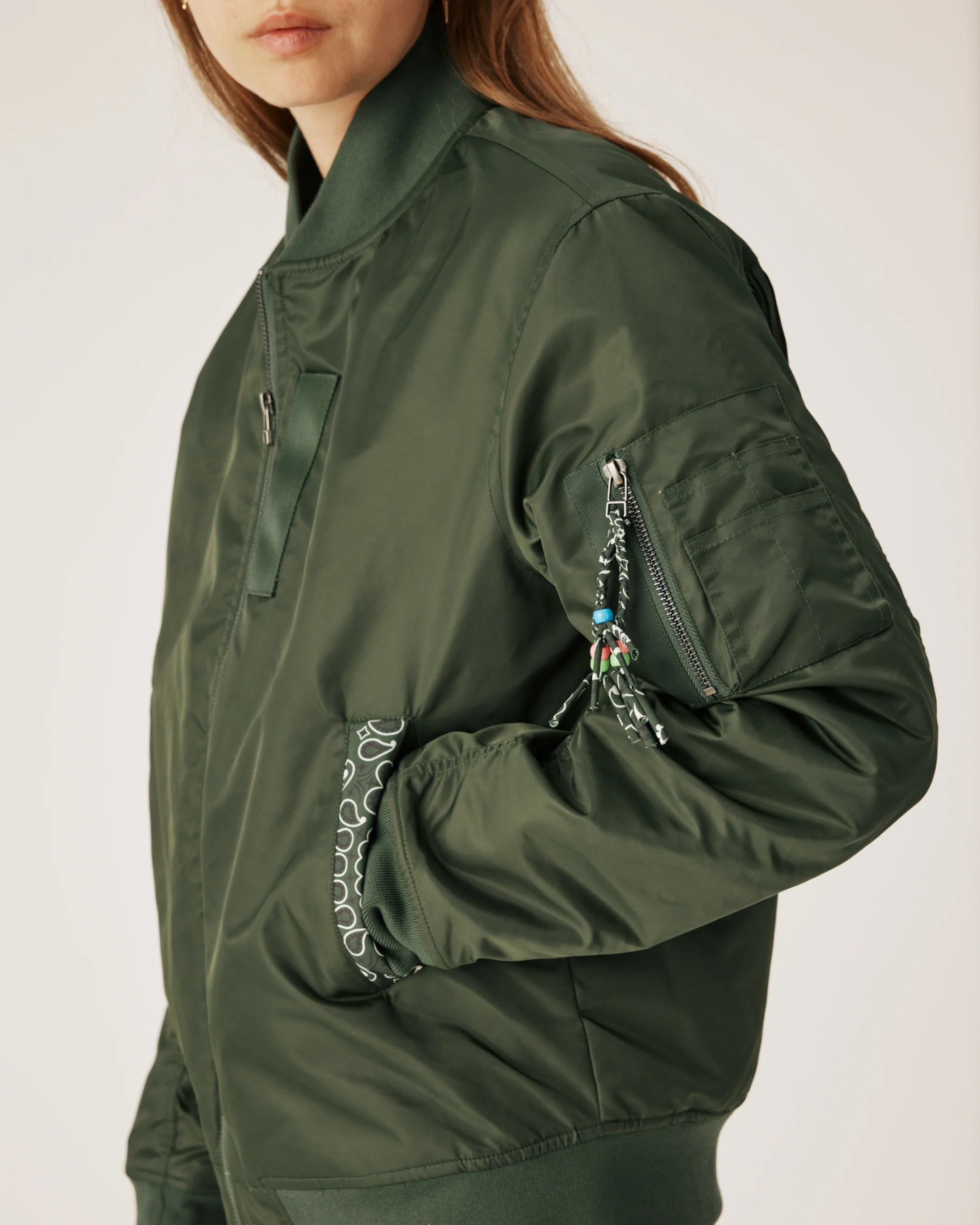 Fringed Bomber Kaki - Image 3