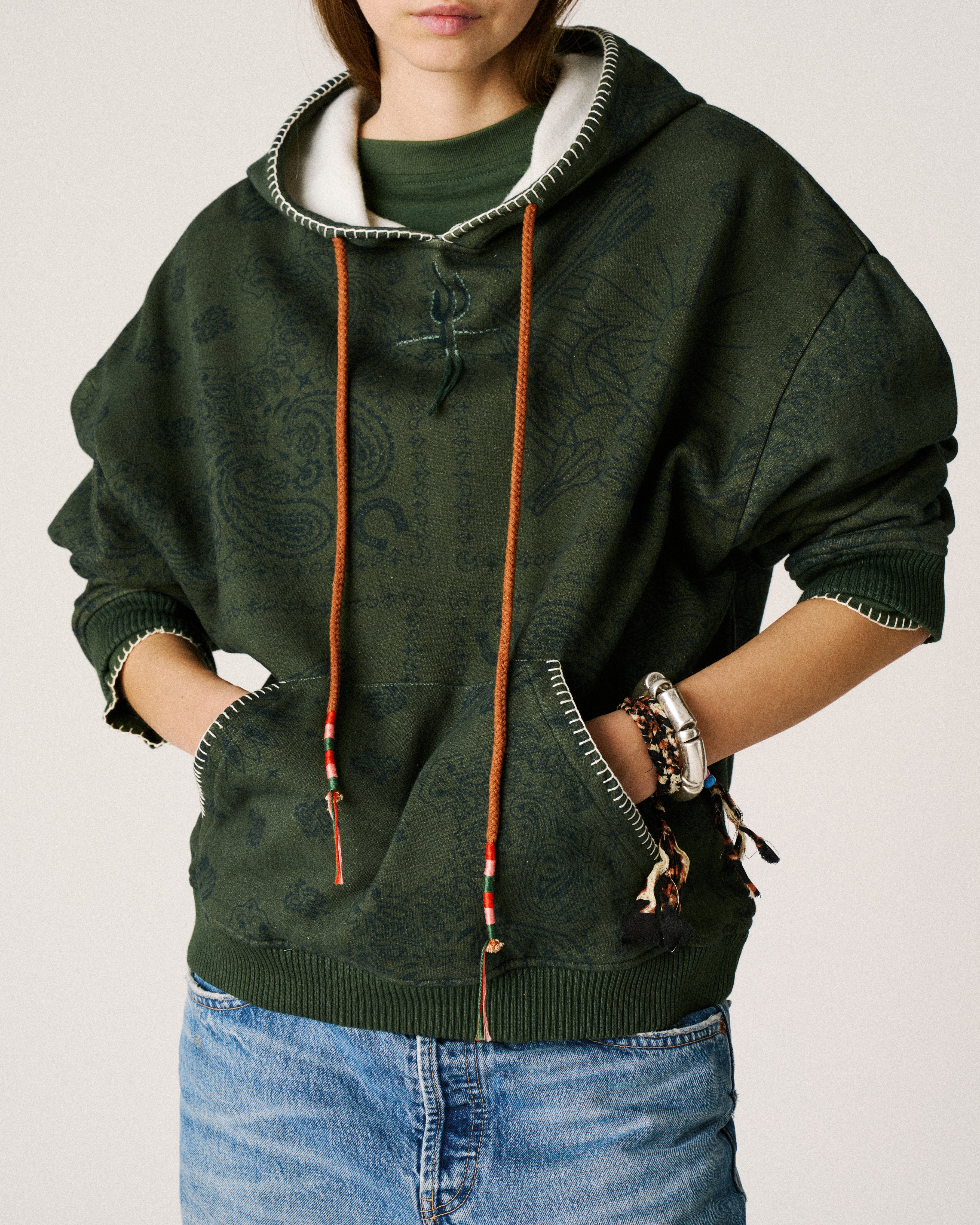 Green hoodie