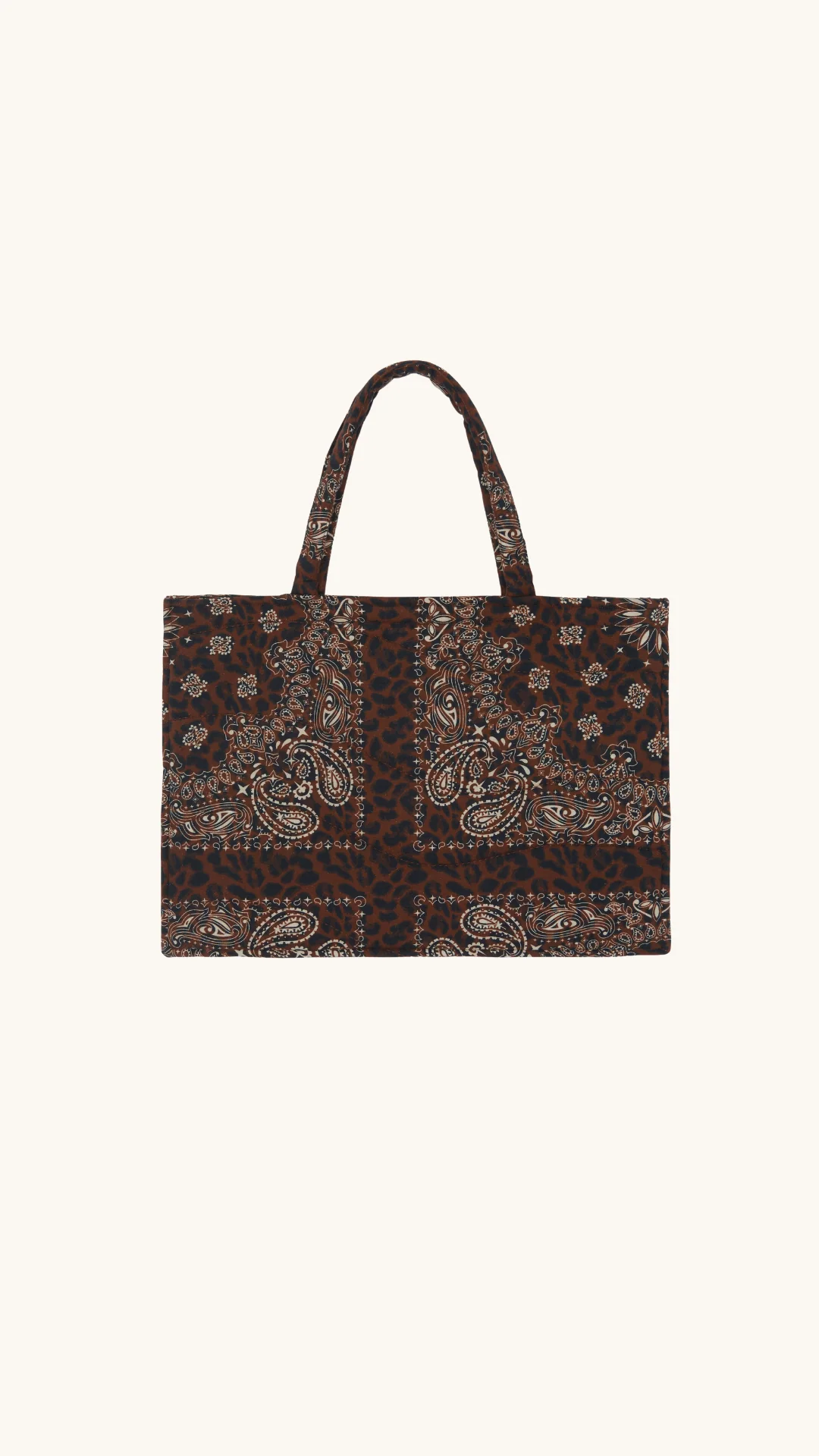 Oversize bag bandana léopard