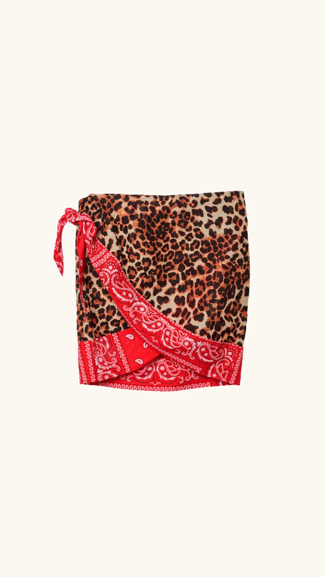 Leopard Red Bandana Sarong