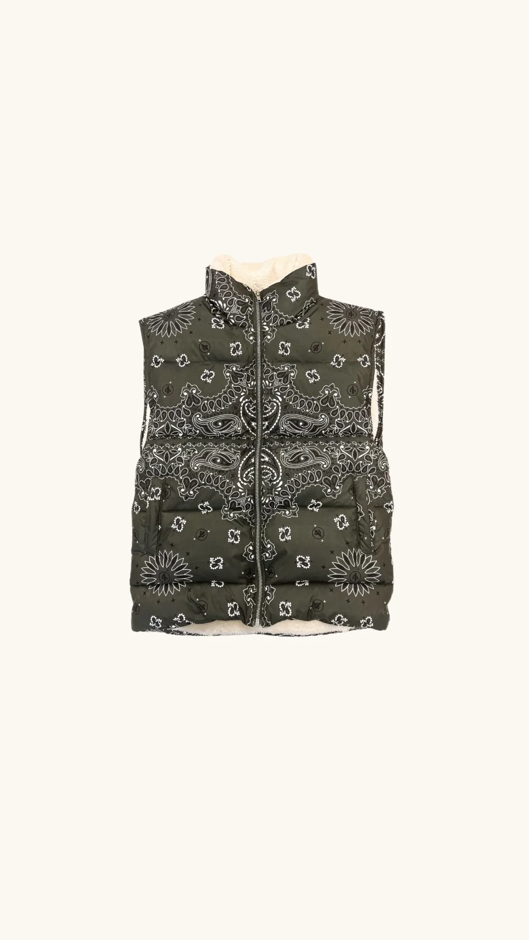Phoenix Sleeveless Jacket Kaki - Image 3