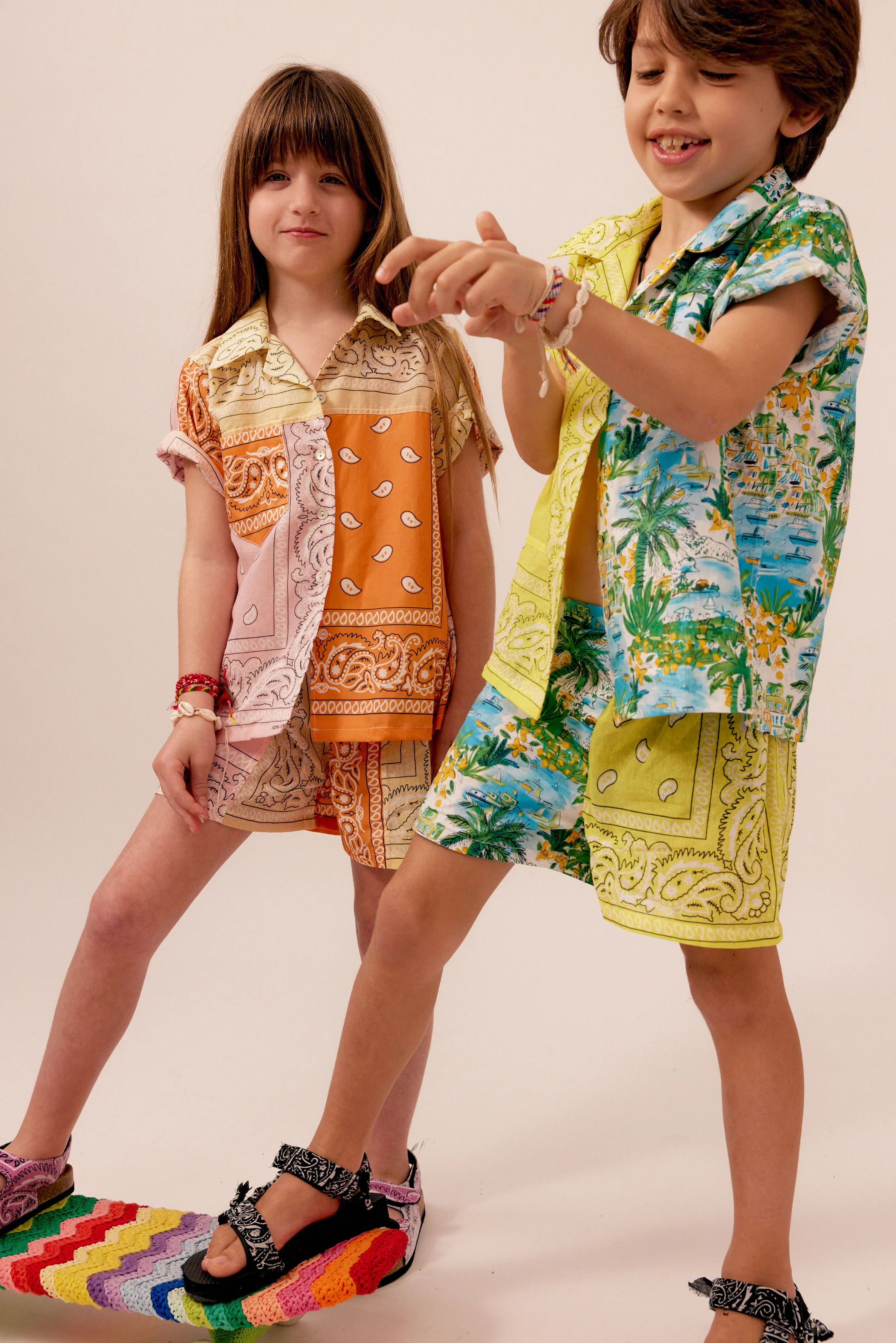 Short kids pastel bandana