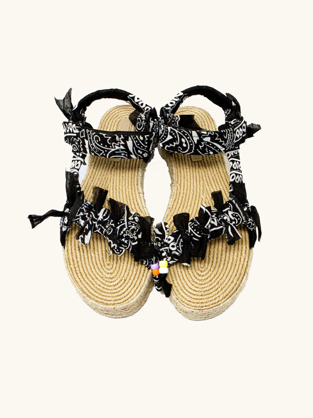 Trekky raffia bandana black - Image 2