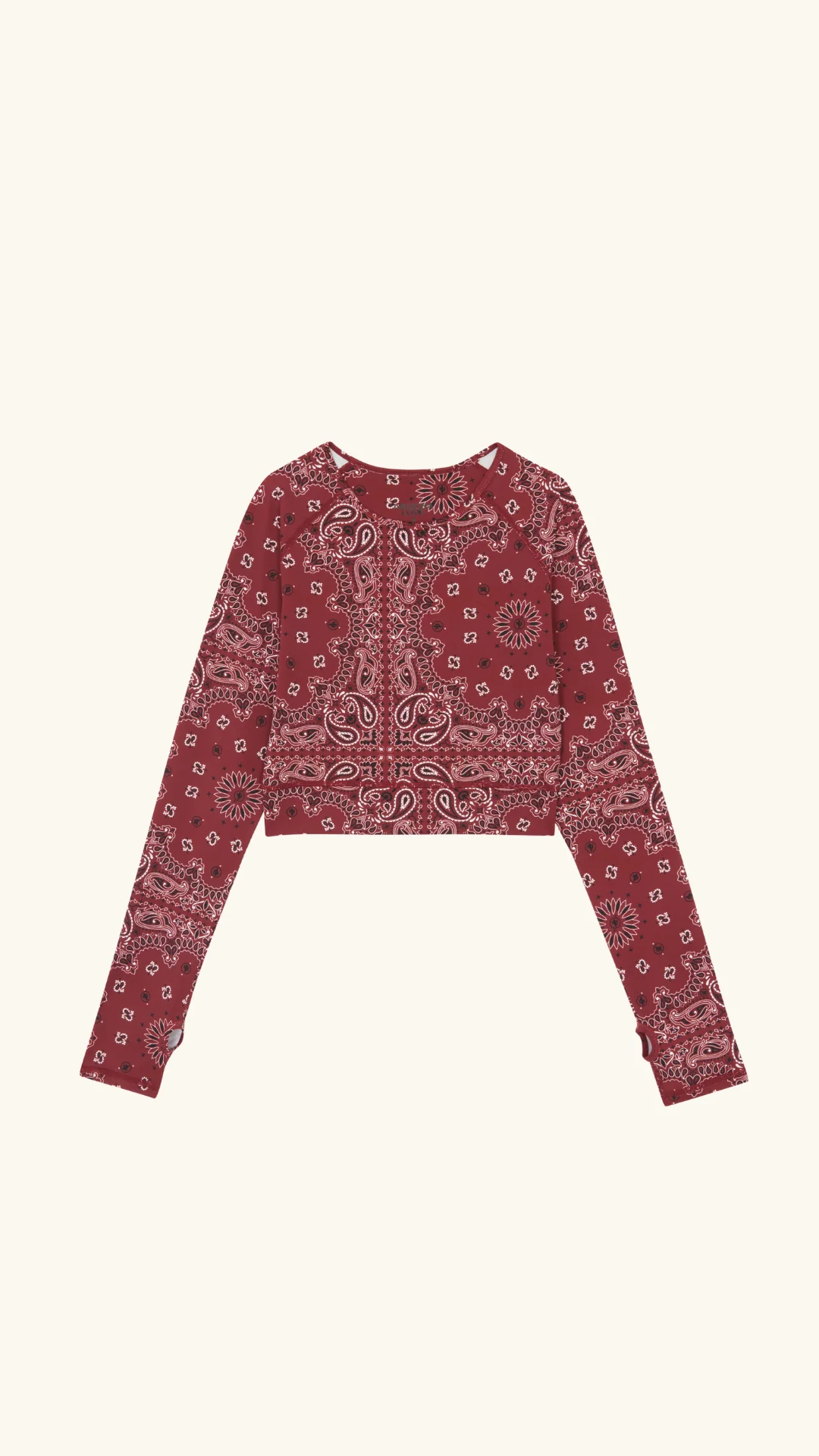 Yoga long sleeve top burgundy - Image 2