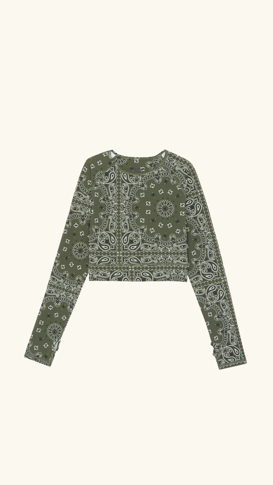 Yoga long sleeve top kaki - Image 2
