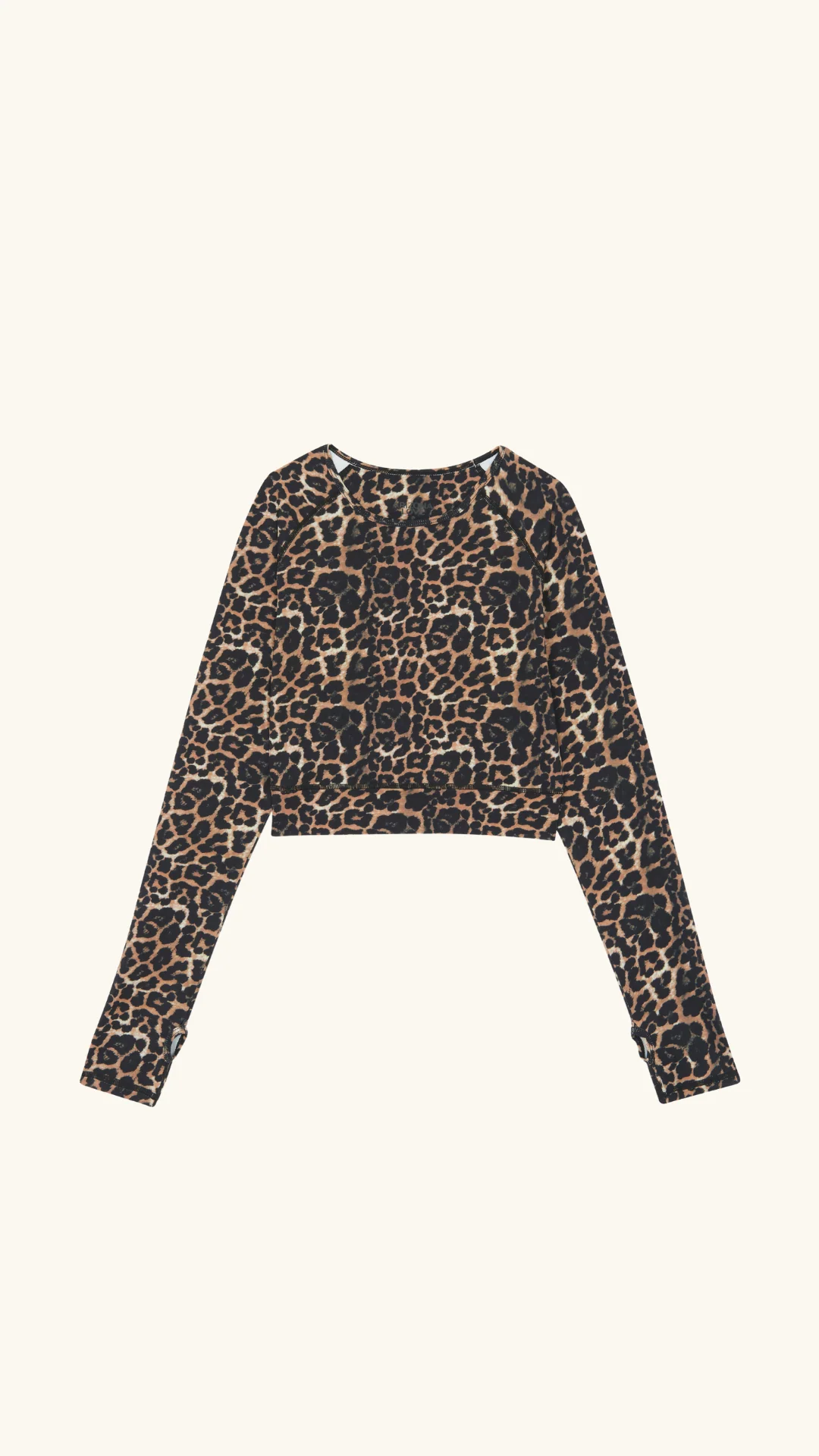 Yoga long sleeve top leopard - Image 2