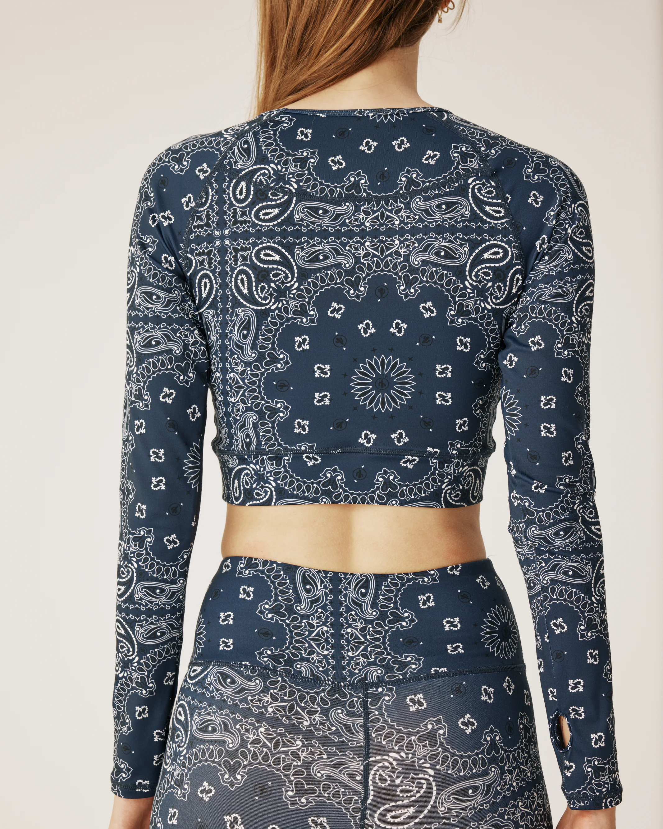 Yoga long sleeve top navy - Image 3